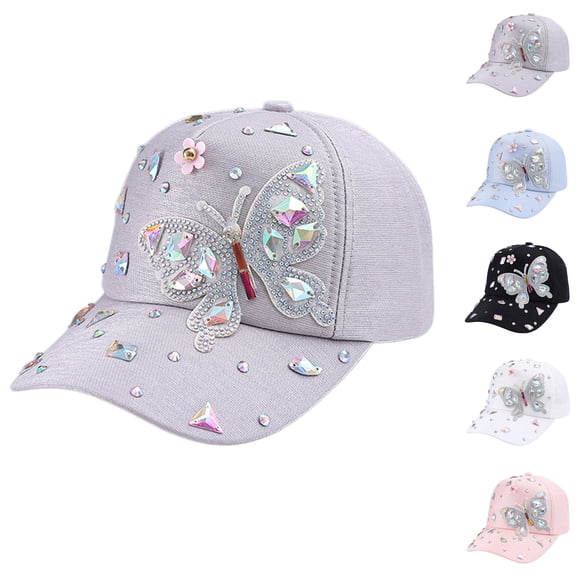 HuangHuanChen Womens Baseball Cap with Diamonds Adjustable Breathable Baseball Cap For Women Men Sequins Casual Sports Cap Hat Sun Hat Visor Snapback Dad Hat Pink One Size
