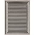 thumbnail image 5 of Well Woven Indoor/Outdoor Area Rug 7'10" x 9'10" Frankie Black & Beige Striped Border, 5 of 7