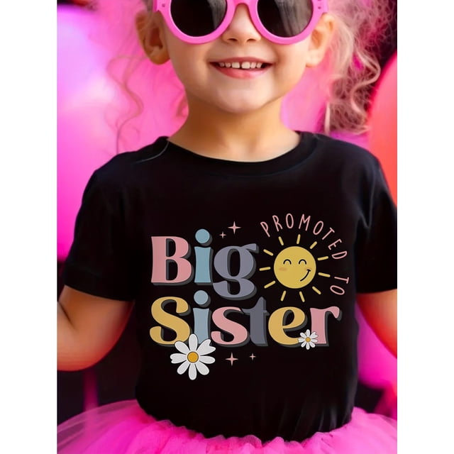 Grand T-Shirt Graphique pour Filles - Coton Doux, Manches Courtes, Col Rond - Parfait pour l'Été Décontracté
