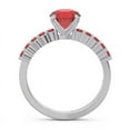 thumbnail image 4 of 2.25 Ct Latest Round Shape Red Ruby Gemstone Bridal Ring for Women Solid 18K White Gold Size 3.5 by Diamond-Capitals, 4 of 7