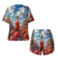 thumbnail image 5 of Lsque Tomato Field Bottle Women's Short-Sleeved Pajama Set - 2 Piece Soft and Lightweight Sleepwear Set-X-Large, 5 of 9