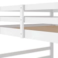 thumbnail image 7 of ARCTICSCORPION Low Bunk Bed,Full Over Full Floor Bunk Bed with Guardrails and 2 Ladders,Solid Wood Bunk Bed Frame with Wood Slats Support for Boys Girls Dorm Bedroom,No Spring Box Required, White, 7 of 7