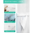thumbnail image 3 of No Hook Shower Curtain with Snap-in Liner, Spring Tulip Waterproof Fabric Bathroom Curtains, Pastoral Rustic Chic Butterfly Floral Bath Curtains & Mesh Top Window 72"x96" Extra Long, 3 of 6