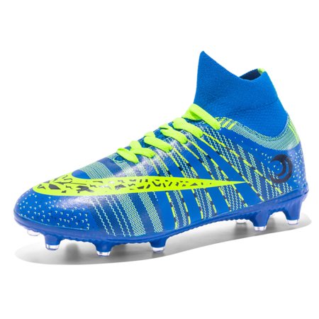 FULORIS Mens Footbal Boots Blue Soccer Cleats