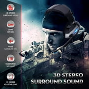 ONIKUMA Gaming Headset for Xbox One, PS4, Switch, PC - Surround Sound, Noise Reduction Game Earphone with Mic - Easy Volume Control - 3.5MM Jack for Smart Phone, Laptops, Computer(Black)