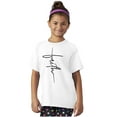 thumbnail image 4 of Faith Cursive Print Christian Girls Kids T Shirt Tees Teen Brisco Brands XS, 4 of 6