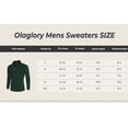 thumbnail image 5 of Olaglory Mens Quarter Zip Pullover Sweaters Casual Slim Fit Long Sleeve Knit Texture Mock Neck Sweaters, Coffee, 5 of 9