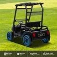 thumbnail image 2 of 24V 2 Seater Kids Ride on Car, 4WD Golf Cart with Parent Remote Control, 4x4 Motors Ride on Truck with Roof, Toddler Electric Vehicle with Storage Box, Foot Pedal, Music Player, Lights, Horn, Black, 2 of 9