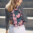 thumbnail image 7 of Balery Rose Flowers Vintage Canvas Backpack for Men and Women - Large Capacity, Durable Travel Laptop Bag for School, Work, Hiking, and Outdoor Activities, 7 of 7
