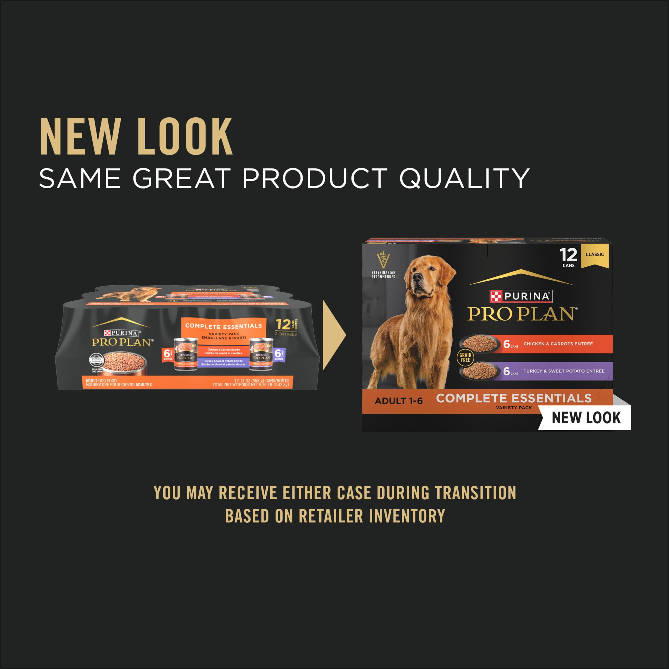 Purina Pro Plan Wet Complete Essentials Variety Pack 13 oz Cans