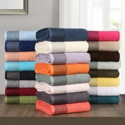 GLAMBURG Ultra Soft Oversized 2 Pack Bath Towel Set 28x55 inches, 100% Cotton Large Bath Towels, Highly Absorbant Compact Quickdry & Lightweight Towel, Ideal for Gym Travel Camp Pool - Black