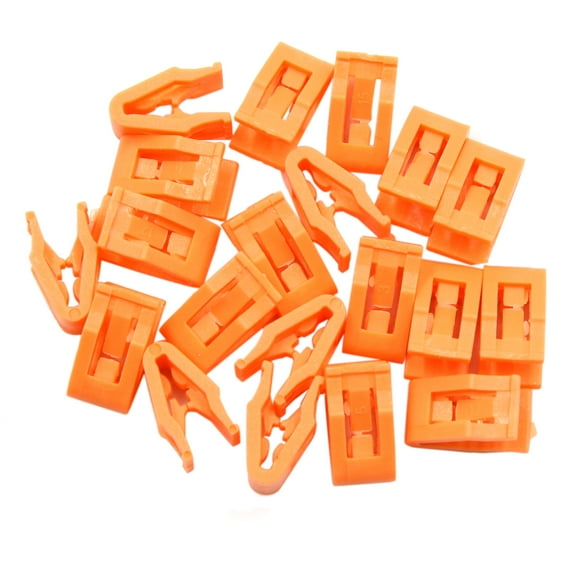 20pcs Orange Car Console Retainers Auto Dashboard Instrument Trim Clip Fastener