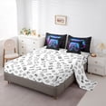 thumbnail image 5 of jejeloiu Gamer Gaming 7pcs Bedding Comforter Set,Modern Video Game Queen Bedding Sets,Colorful Graffiti Console Queen Sheet Sets For Boys,Microfiber Bedroom Decor Reversible, 5 of 8