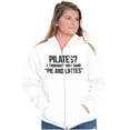 thumbnail image 4 of Pilates Thought You Said Pie Lattes Zip Hoodie Sweatshirt Women Brisco Brands S, 4 of 5