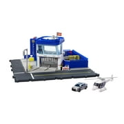 Matchbox Police Station Dispatch Playset with 1:64 Scale Toy Helicopter & Police Car Featuring Lights & Sounds