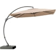 thumbnail image 3 of KAMEROUT 10x10FT Patio Umbrella with Base, Large Square Cantilever Heavy Duty Offset Hanging Umbrella with 360° Rotation for Market, Pool, Garden, Backyard, 3 of 8