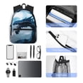 thumbnail image 4 of Disketp Blue Thunder Storm Dragon Mochila Ligera Clásica con Múltiples Bolsillos, Mochila Casual para Hombre y Mujer, Ideal para Escuela, Trabajo y Viajes, 4 of 6