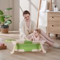 thumbnail image 3 of Collapsible Baby Bathtub,Baby Bath Tub with Soft Cushion + Thermometer+Shower Cap, Baby Bathtub Newborn to Toddler 0-36 Months,Portable Travel Baby Tubs, Green, 3 of 14