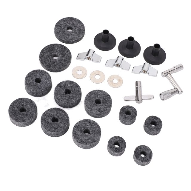 23 Pieces Cymbal Replacement Accessories Drum Cymbal Sleeves Cymbal Felts Pads Nuts Washers Base Set Non Slip 2.5cm 4cm 5cm