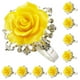 thumbnail image 1 of BRIGHTFUFU 10pcs Rose Style Servilleteros Servilleteros Boda Banquete Cena Decoración (Amarillo), 1 of 5