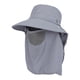 thumbnail image 2 of Sombrero para el sol con solapa para el cuello y cubre la cara, sombrero de pescador ligero con protección solar. Gris claro, 2 of 9