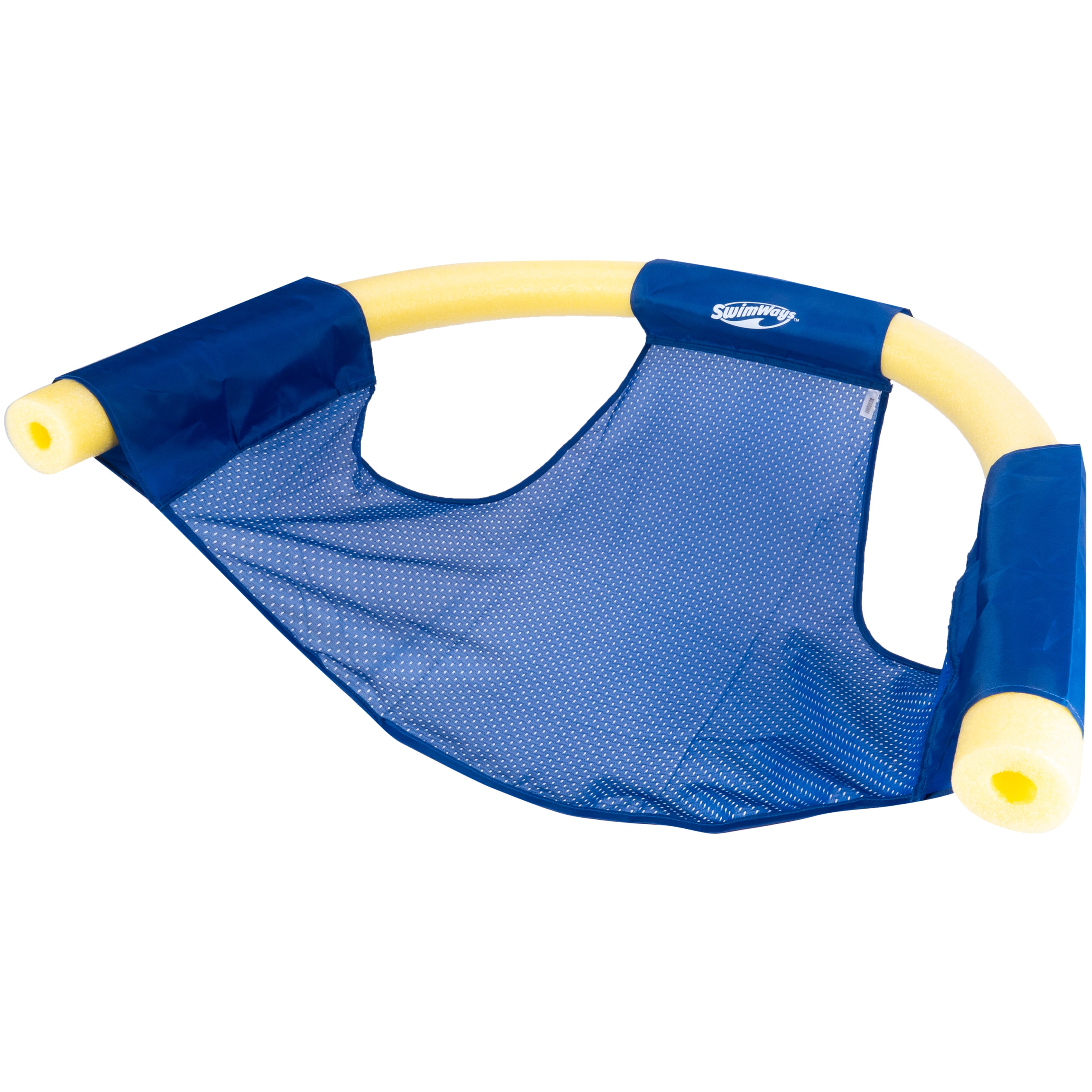 SwimWays Noodle Sling - Floating Noodle Mesh Sling Chair for Swimming Pools for Kids and Adults, Blue