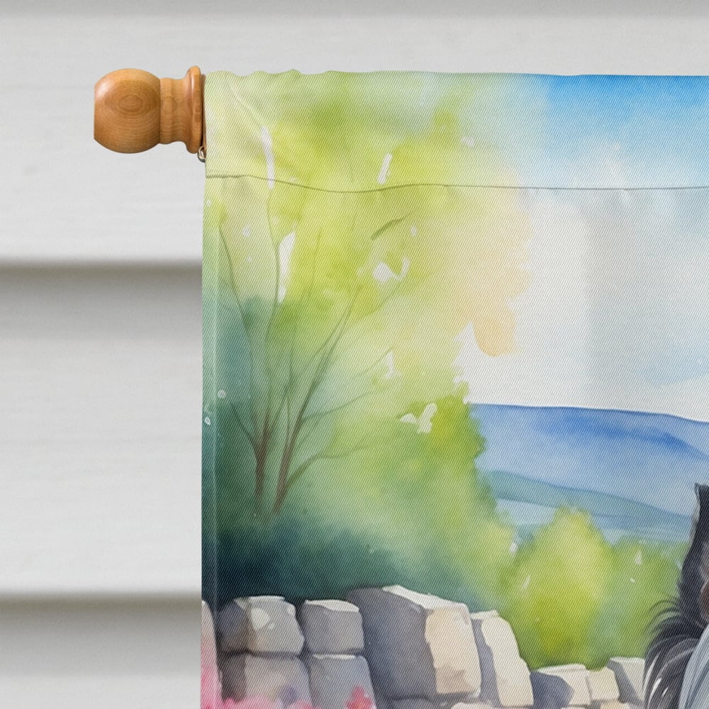 Skye Terrier Spring Path House Flag 28 in x 40 in
