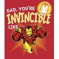 thumbnail image 2 of Men's Marvel Dad You're Invincible Like Iron Man  Pull Over Hoodie Red 2X Large, 2 of 4