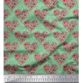thumbnail image 1 of Soimoi Polyester Crepe Fabric Bird & Heart Print Fabric by Yard 52 Inch Wide, 1 of 1