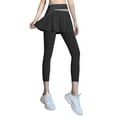 thumbnail image 2 of Fulijie Women Skirted Legging Pleated Skirt Capris Leggings Athletic Workout Running Yoga Pants, Black Sweatpants Women, Nylon,Spandex Yoga Pants Women, Petite Pants for Women, White Pants Women, 2 of 6