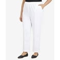 thumbnail image 2 of Alfred Dunner Women's Plus Size Solid Elastic Waist Pants, 2 of 6