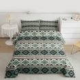thumbnail image 3 of Feelyou Hippie Tribal Aztec Bedding Comforter Set, Green Retro Abstract Twin Comforter Sets, Teens Adult Women Men Reversible Bedding Set, Luxury Bedroom Decor, 2-Piece, 3 of 9