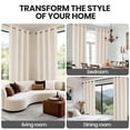 thumbnail image 6 of JIATER Blackout Curtains,42 x 84 inch Blackout Curtains Set of 2 Panels,Thermal Insulated Curtains for Bedroom Living Room,Grommet Window Drapes Curatins,Beige, 6 of 8