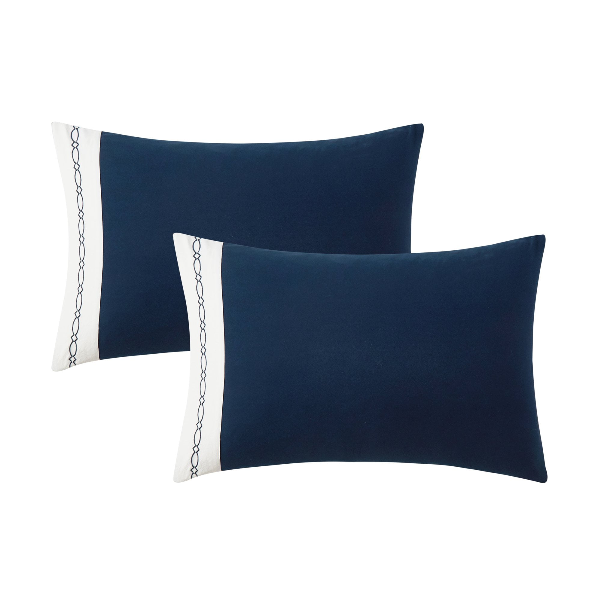 Better Homes & Gardens Navy Buckingham Jacquard 12 Piece Pre Washed Bed in a Bag, King