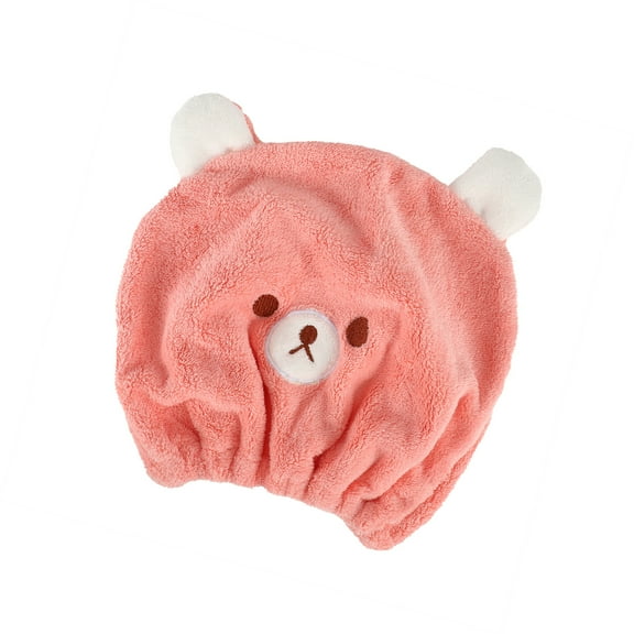 Vocoste Hair Drying Towel Hair Towel Wrap for Women Absorbent Hair Turban Towel for Dry Curly Short Hair Pink