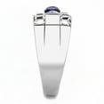 thumbnail image 4 of Luxe Jewelry Designs Stainless Steel Men's Ring with Blue Montana Synthetic Glass Stone - Size 9, 4 of 4
