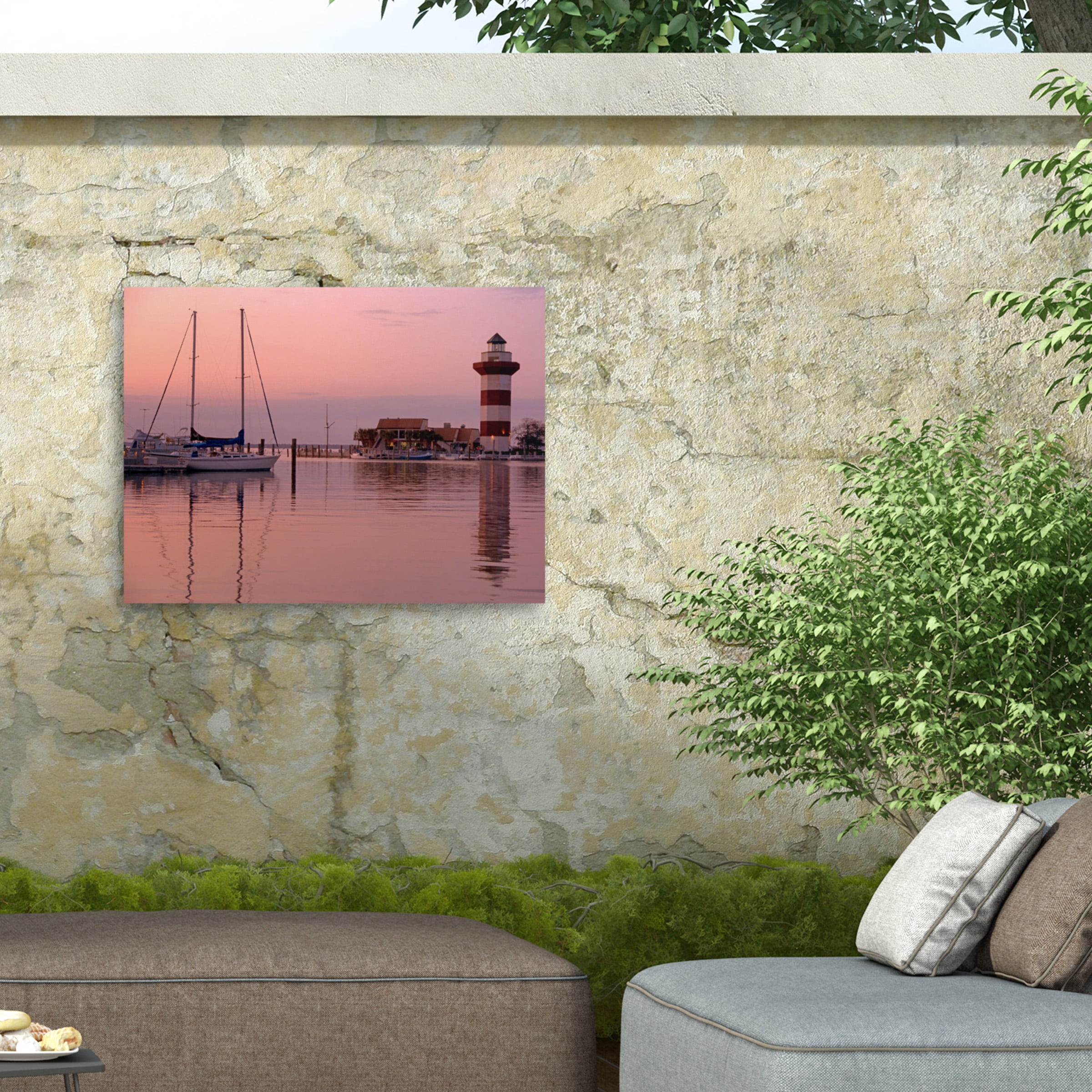 J.D. Mcfarlan 'Harbortown' Outdoor Canvas 35x47
