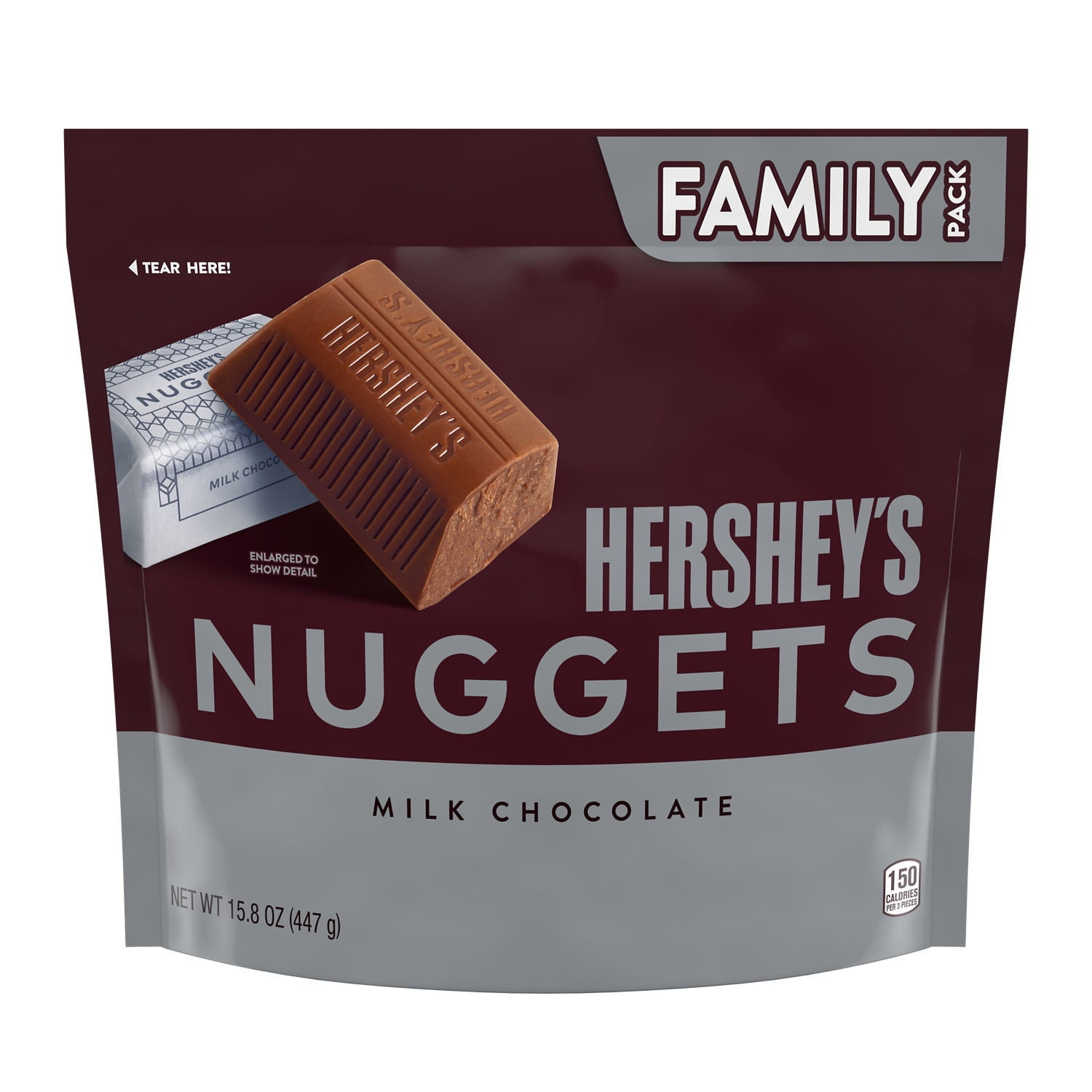 HERSHEY'S NUGGETS Milk Chocolate Silver Foil, Easter Candy Family Pack, 15.8 oz