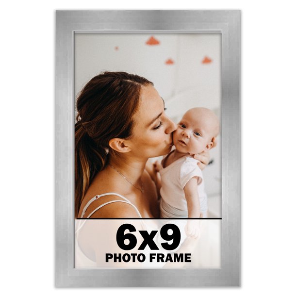 6x9 Frame Stainless Steel Silver Picture Frame Modern Photo Frame
