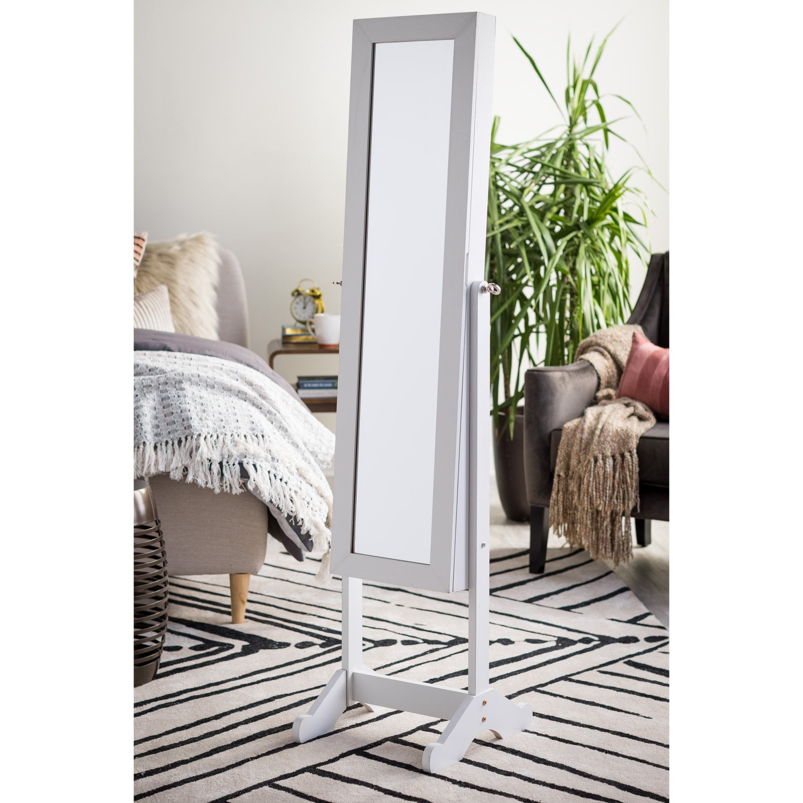 Mainstays Mirrored Cheval Jewelry Armoire Espresso Walmart