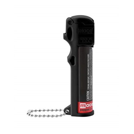 Mace Brand PepperGuard, Self Defense, Police Strength Pepper Spray with UV Dye, Personal Model, 18 Gram, 12' Spray (80153)