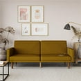 thumbnail image 2 of DHP Mathias Futon and Sofa Bed with USB Port in Mustard Linen, 2 of 14