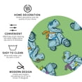 thumbnail image 3 of Pofeuu Motorcycle Riding Dinosaur Print Coasters for Drinks, 4Pack PU Leather Coasters, Bar Drink Coasters for Tabletop Protection, Furniture from Damage-Round Shape, 3 of 6