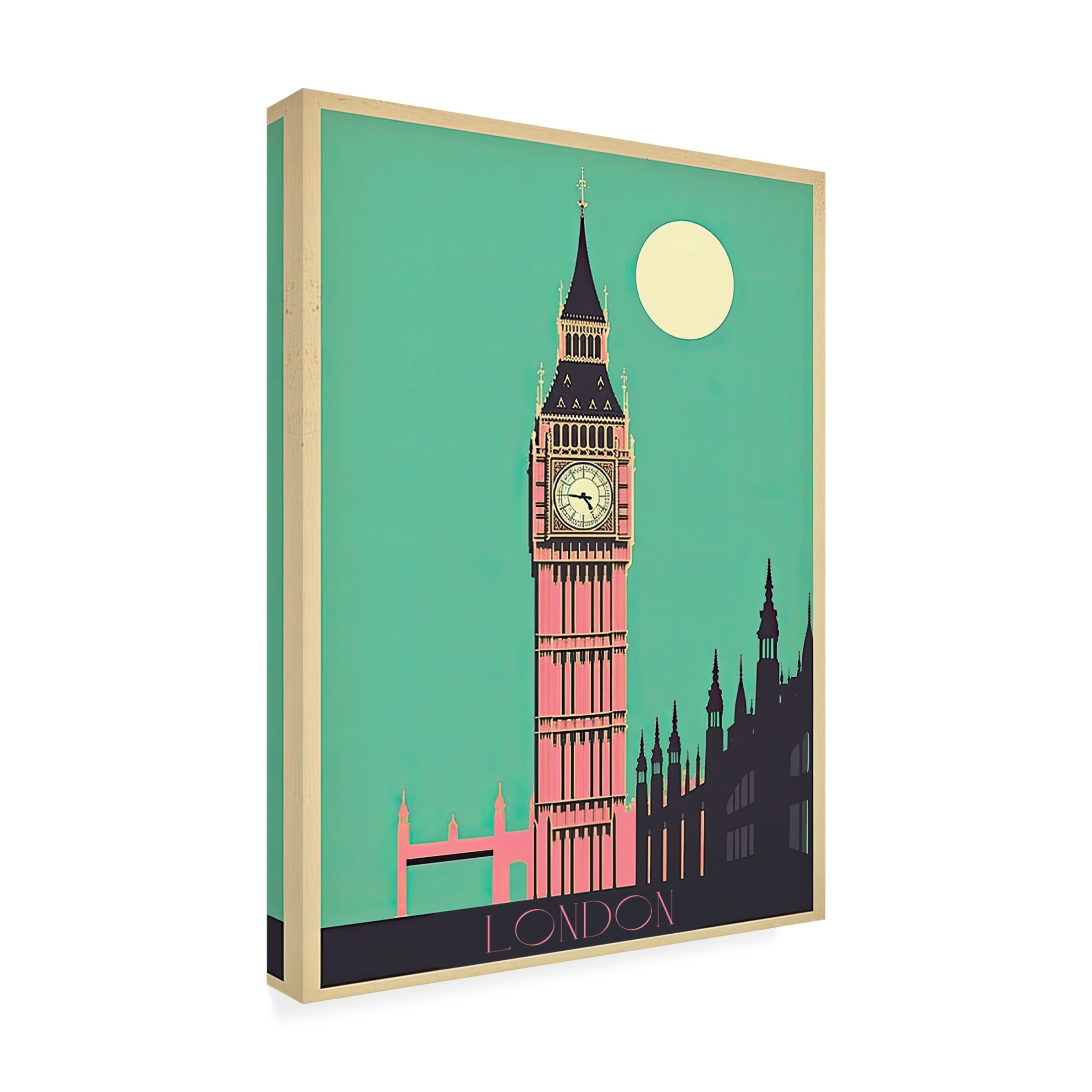 Canvas Wall Art - Sasha 'London' Wall Art for Living Room, Bedroom, or Office Décor by Trademark Fine Art - 18 x 24 Inches