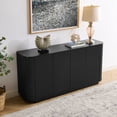 thumbnail image 6 of BFJDM Sideboard Buffet Cabinet Farmhouse 64 inch Black with Storage and Adjustable Shelves, 6 of 10