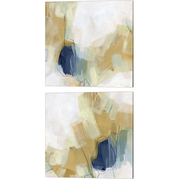 Great Art Now Blue Beacon by June Erica Vess 2 Piece Canvas Art Set Each 14W x 14H