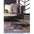 thumbnail image 3 of Unique Loom Utopia Collection Traditional Medallion Vintage Warm Tones Dark Blue Area Rug (5' 0 x 8' 0), 3 of 4