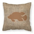 thumbnail image 2 of Carolines Treasures BB1013-BL-OR-PW1818 Fish - Tropical Fish Burlap and Orange   Canvas Fabric Decorative Pillow BB1013, 2 of 2