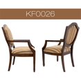 thumbnail image 3 of Best Master 3-Piece Traditional Fabric Upholstered Living Room Set in Walnut, 3 of 3