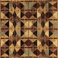 thumbnail image 1 of Ahgly Company Indoor Square Oriental Brown Modern Area Rugs, 3' Square, 1 of 4